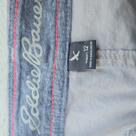 Eddie Bauer Slightly Curvy Crop Carter Pants Khaki 12 - Picture 6 of 7